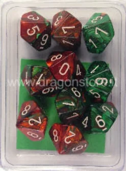 Set 10D10 Gemini 2 - Verde-Rosso/Bianco