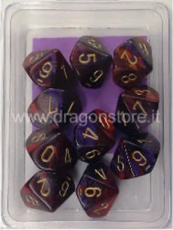 Set 10D10 Gemini - Viola-Rosso/Oro