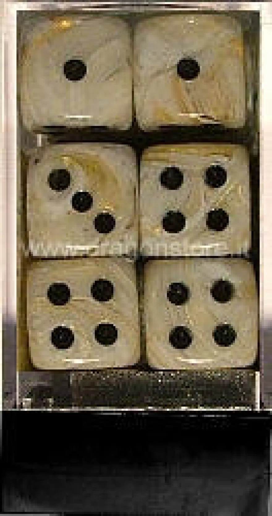 Set 12D6 Marble - Avorio/Nero