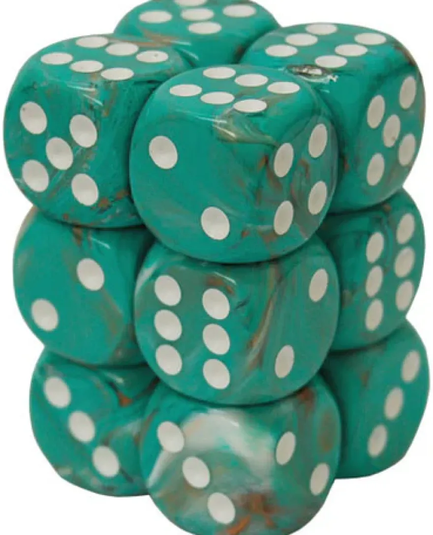Set 12D6 Marble - Verde Rame/Bianco