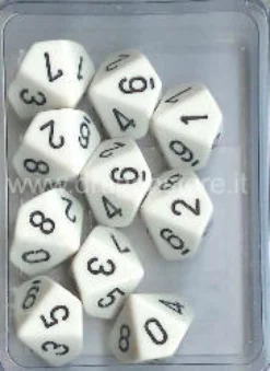 Set 10D10 Opachi - Bianco/Nero