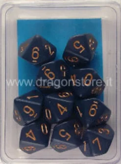 Set 10D10 Opachi - Blu Sporco/Oro