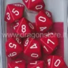 Set 10D10 Opachi - Rosso/Bianco