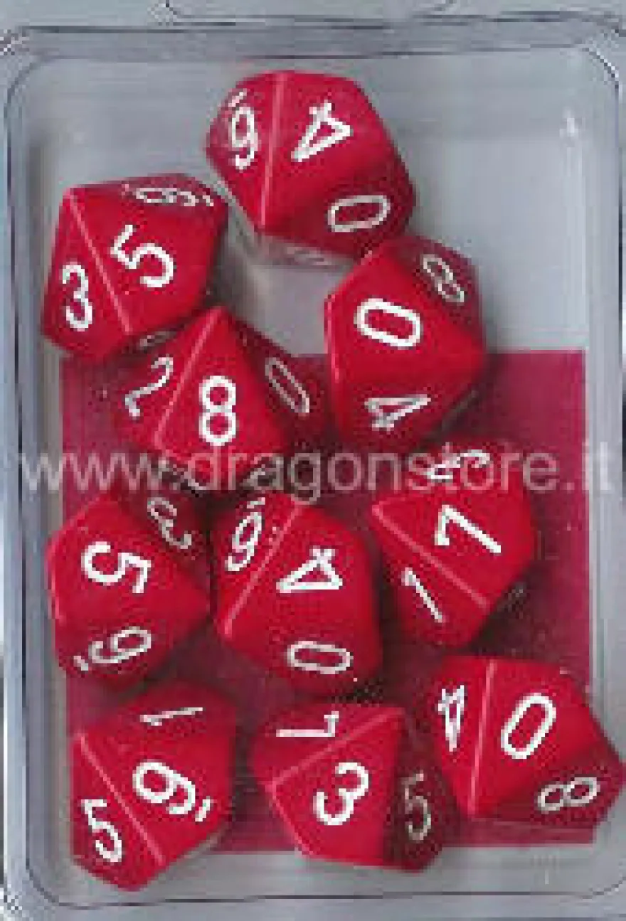 Set 10D10 Opachi - Rosso/Bianco