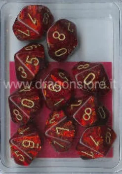 Set 10D10 Scarab - Rosso Scarlatto/Oro