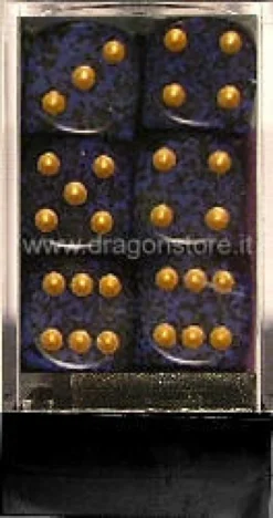 Set 12D6 Speckled - Cobalto Dorati