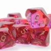 Set 10D10 Traslucidi: Gemini - Rosso-Violetto/Oro