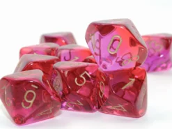Set 10D10 Traslucidi: Gemini - Rosso-Violetto/Oro