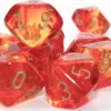 Set 10D10 Traslucidi: Gemini - Rosso-Giallo/Oro