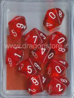 Set 10D10 Trasparenti - Arancione/Bianco