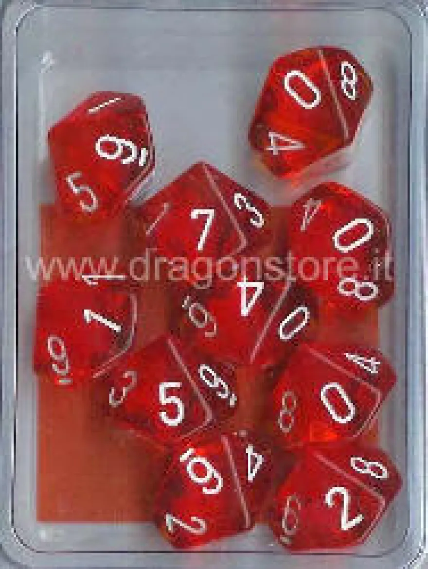 Set 10D10 Trasparenti - Arancione/Bianco