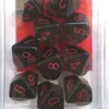 Set 10D10 Trasparenti - Fumo/Rosso