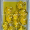 Set 10D10 Trasparenti - Giallo/Bianco