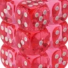 Set 12D6 Trasparenti - Rosa/Bianco