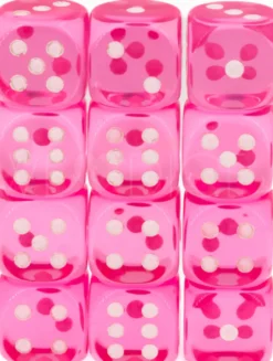 Set 36D6 Trasparenti - Rosa/Bianco