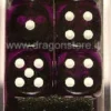 Set 12D6 Trasparenti - Viola/Bianco