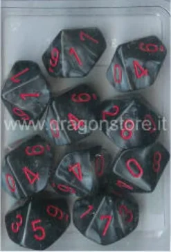 Set 10D10 Velvet - Nero/Rosso