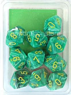 Set 10D10 Vortex - Verde Malachite/Giallo