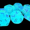 Set Mega Dadi Luminescenti - Azzurro Cielo/Argento