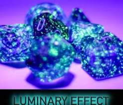 Set Mega Dadi Luminescenti: Nebula - Nocturnal/Turchese