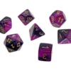 Set Mini Dadi Gemini - Nero-Viola/Oro