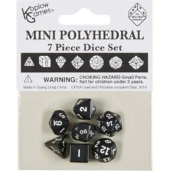 Set Mini Dadi Opachi - Nero/Bianco