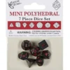 Set Mini Dadi Opachi - Nero/Rosso