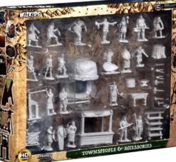WizKids Deep Cuts: Townspeople & Accessories Unpainted Miniatures