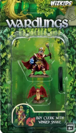 WizKids Wardlings Painted Miniatures: Boy Cleric & Winged Snake